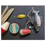 Vintage Fishing Tackle Mixed Lot With Wicker Creels
