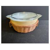 Vintage Pyrex Casserole Dish Set With Lids & Basket