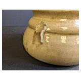 Stoneware Lidded Jar With Applied Leaf Decoration
