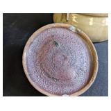 Stoneware Lidded Jar With Applied Leaf Decoration