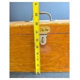 Large Button Assortment in Wooden Storage Box