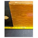 Large Button Assortment in Wooden Storage Box