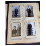 Antique Victorian Photo Album Music Box Floral Velvet Cover