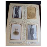 Antique Victorian Photo Album Music Box Floral Velvet Cover