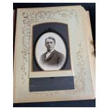 Antique Victorian Photo Album Music Box Floral Velvet Cover