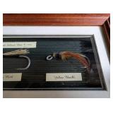 Antique English Salmon Bait C. 1900 Framed Fly Display