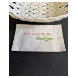 Mark Charles Misilli Woven Basket With Thank You Bag