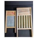 Vintage Washboard Lot of 2 National Washboard Co. & Two in One Jr.