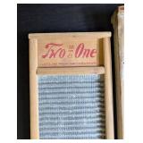 Vintage Washboard Lot of 2 National Washboard Co. & Two in One Jr.