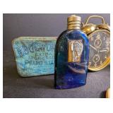 Vintage Estate Mixed Lot Guild-Hall Alarm Clock, Edgeworth Tin & Perfumes