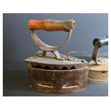 Antique Flat Iron Lot Akron Lamp Co Diamond Iron
