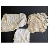 Vintage Lace Table Linens Mixed Lot
