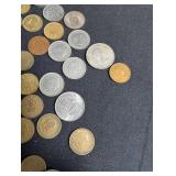 Mixed World Coin Lot Spanish Pesetas & International Coins