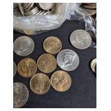 Mixed U.S. Coin Lot Kennedy Half Dollars Quarters Nickels & Cents
