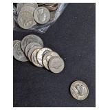 Mixed U.S. Coin Lot Kennedy Half Dollars Quarters Nickels & Cents
