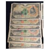Vintage Japanese-Era Taiwan Banknotes Mixed Lot