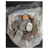 Assorted U.S. Coins in Plastic Bag