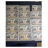 5 Yen Banknote Group (Lot of 15)