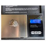 Sterling Silver Floral Cluster Ring