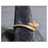 14K Diamond Ring Missing 1 Diamond