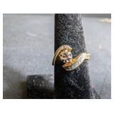 14K Diamond Ring Missing Large Diamond