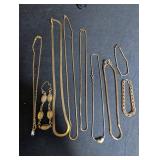 Gold Filled & Gold Tone Necklace Bracelet Estate Mixed Lot