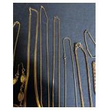 Gold Filled & Gold Tone Necklace Bracelet Estate Mixed Lot