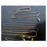 Gold Filled & Gold Tone Necklace Bracelet Estate Mixed Lot