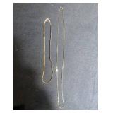 14K Gold Chain Necklace Pair (Lot of 2)