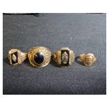 10K Gold Class Rings (Lot of 4)