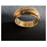 Kaynar 14K Gold Star Band Ring