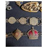 Vintage Estate Jewelry Assortment With Wooden Display Boxes
