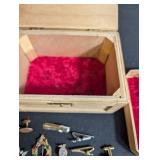 Vintage Estate Jewelry Assortment With Wooden Display Boxes