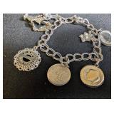 Sterling Jewelry Charm Bracelet, Necklace & Chain