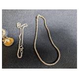 Sterling Jewelry Charm Bracelet, Necklace & Chain