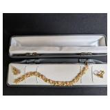 Black Hills Gold 10K Bracelet & Earrings Set in Case