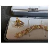Black Hills Gold 10K Bracelet & Earrings Set in Case