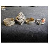 Vintage Sterling Ring Lot of 4