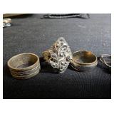 Vintage Sterling Ring Lot of 4