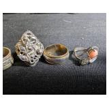 Vintage Sterling Ring Lot of 4