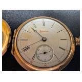 Antique Dueber 14 Karat Gold Filled Pocket Watch