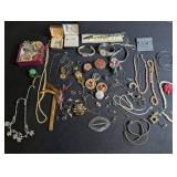 Vintage Estate Costume & Sterling Jewelry Mixed Lot