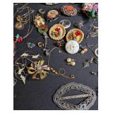 Vintage Estate Costume & Sterling Jewelry Mixed Lot