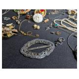 Vintage Estate Costume & Sterling Jewelry Mixed Lot