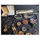 Vintage Estate Costume & Sterling Jewelry Mixed Lot