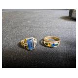 10K Gold Gemstone Rings (Lot of 2)