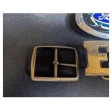 Ford Oval Belt Buckle With Brass Buckle Set