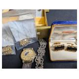 Vintage Estate Jewelry Mixed Lot Sterling, Watches, Bangles & Costume Jewelry