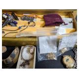 Vintage Estate Jewelry Mixed Lot Sterling, Watches, Bangles & Costume Jewelry