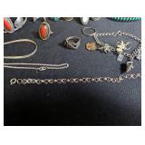 Vintage Estate Jewelry Mixed Lot Sterling, Watches, Bangles & Costume Jewelry